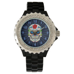Sugar Skull Mens Watch Customizable