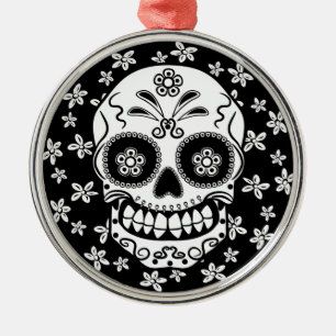Sugar Skull Metal Ornament