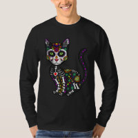Sugar Skull Mexican Cat Halloween Day Of The Dead