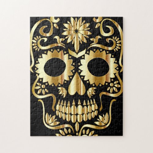 Sugar Skull Mexican Day of the Dead Cultural Art Jigsaw Puzzle