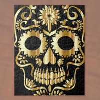 Sugar Skull Mexican Day of the Dead Cultural Art Jigsaw Puzzle