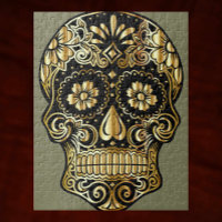 Sugar Skull Mexican Day of the Dead Cultural Art Jigsaw Puzzle