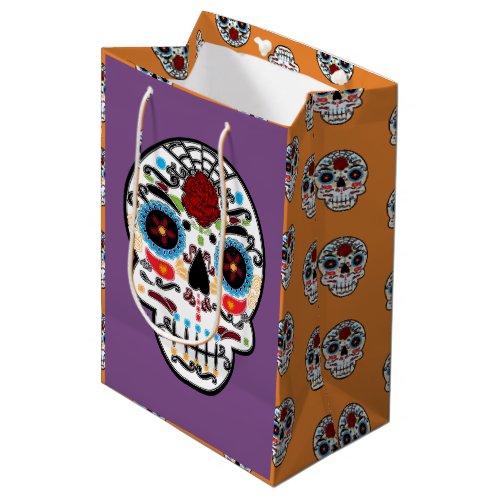 Sugar Skull Mexican Spanish Skeleton Party Medium Gift Bag
