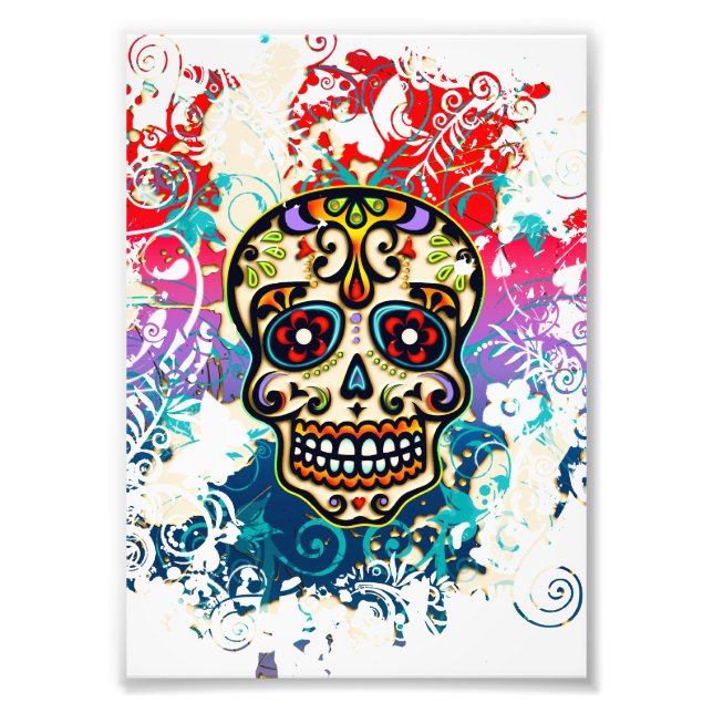 Sugar Skull, Mexico, Dias de los Muertos Photo Print (Front)