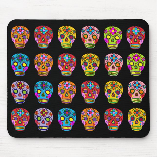 Sugar Skull Mouse Pad (Front)