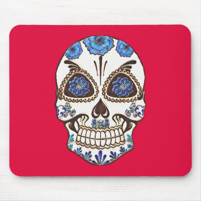 Sugar Skull Mouse Pad (Front)