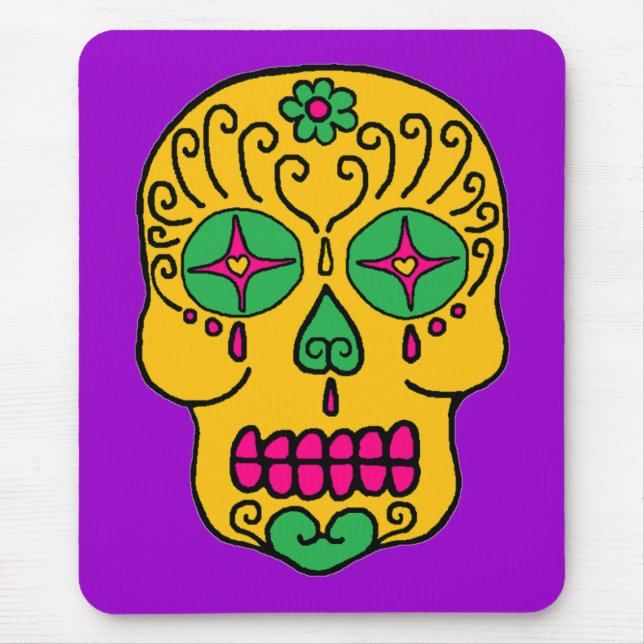 Sugar Skull Mouse Pad (Front)