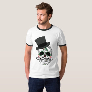 SUGAR SKULL MUSTACHE T-SHIRT