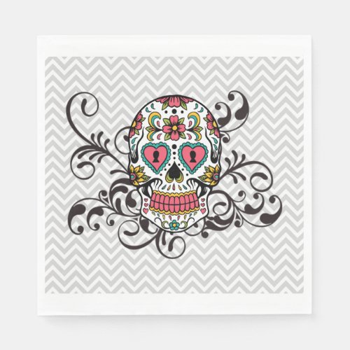 Sugar Skull Napkins for Halloween Party