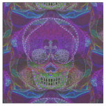 Sugar Skull Neon Pink Fabric