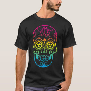 Sugar Skull Nuclear Rainbow Day of the Dead 1 T-Shirt