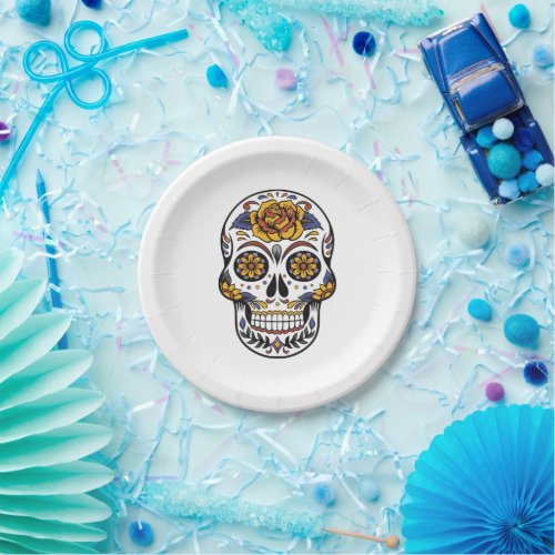 Sugar Skull Paper Plates