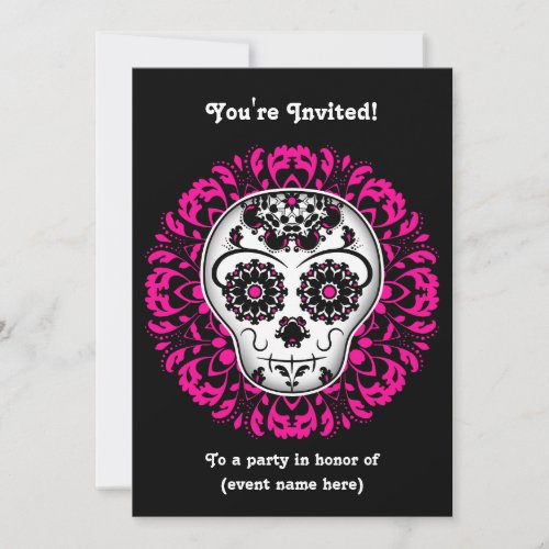 Sugar skull party invitation