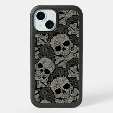 Sugar Skull Pattern Apple Iphone 15 Case