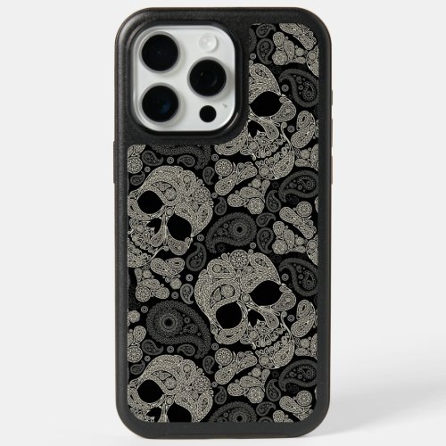 Sugar Skull Pattern Apple iPhone 15 Pro Max Case