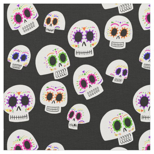 Sugar Skull Pattern Fabric