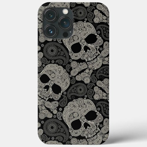Sugar Skull Pattern iPhone 13 Pro Max Case
