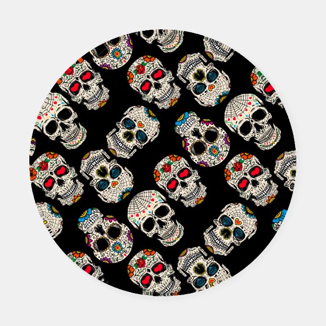 Sugar Skull Pattern Printed Coaster Set (Single)