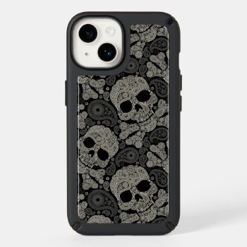 Sugar Skull Pattern Speck Iphone 14 Case by ReligiousStore at Zazzle