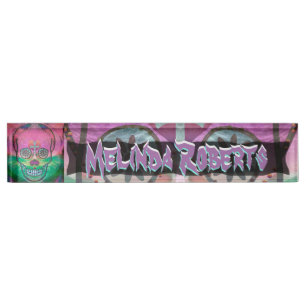 Sugar Skull Personalize Name Plate