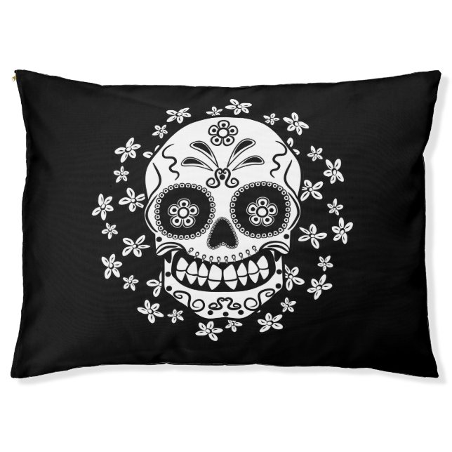 Sugar Skull Pet Bed (Front)