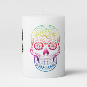 SUGAR SKULL Pillar Candle