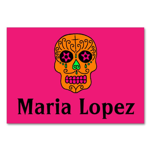 Sugar Skull Place Setting Table Card (Front)