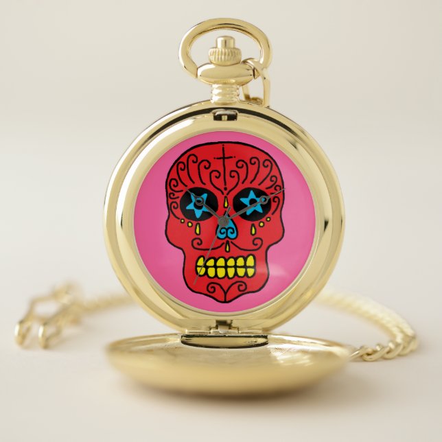 Sugar Skull Pocket Watch (Inside)