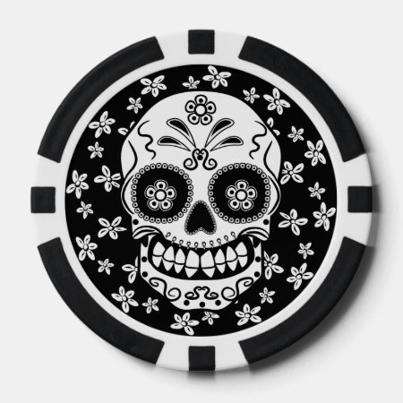 Sugar Skull Poker Chips