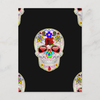sugar skull postcard