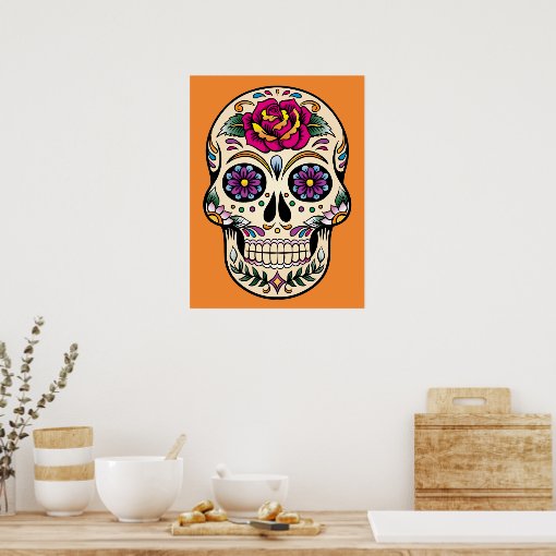Sugar Skull Poster Zazzle