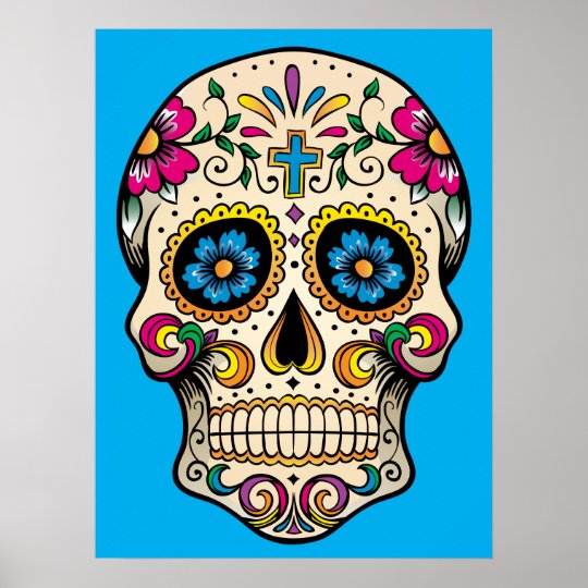 Sugar Skull Poster | Zazzle.com