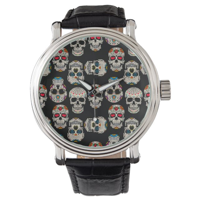 Sugar Skull Print  Watch (Front)