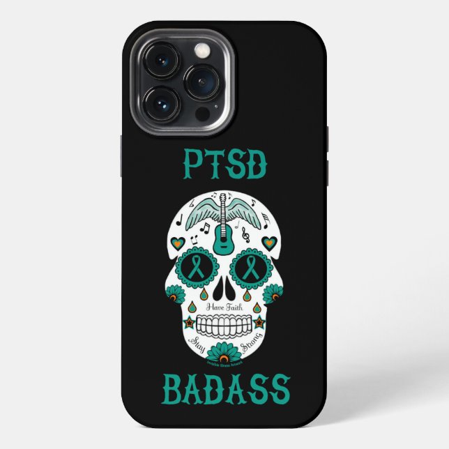 Sugar Skull...PTSD Iphone Case (Back)