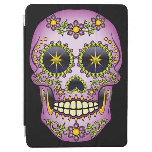 Sugar Skull Purple Floral  iPad Air Cover