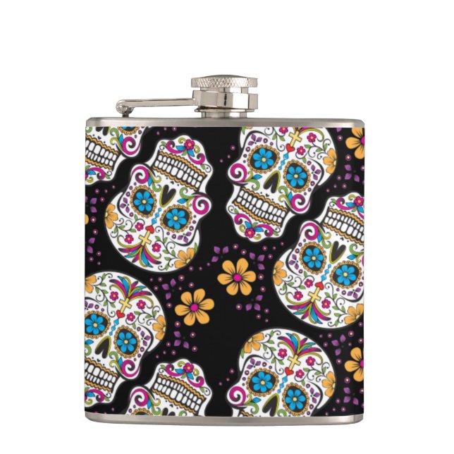 Sugar Skull Purple.png Flask (Front)