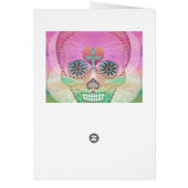 Sugar Skull Rainbow Heart Tree of Life Day of Dead Cards (Back)