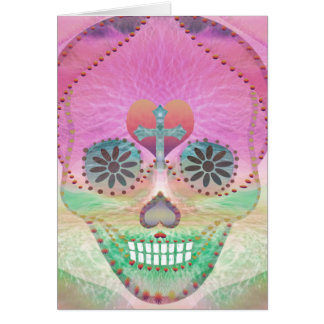 Sugar Skull Rainbow Heart Tree of Life Day of Dead Cards