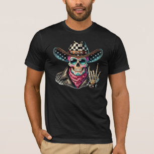 Sugar Skull Rebel Biker Rock n Roll T-Shirt