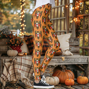 Sugar Skull Roses Owl Leggings