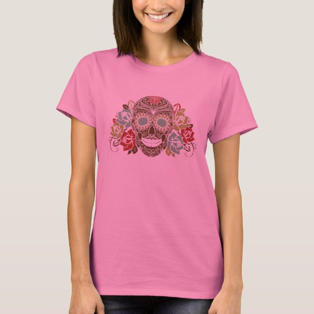 Sugar Skull & Roses T-Shirt (Front)