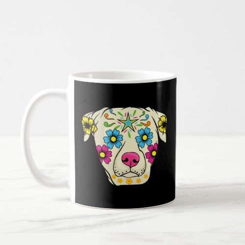 Sugar Skull Rottweiler Dog Apparel Day Of The Dead Coffee Mug