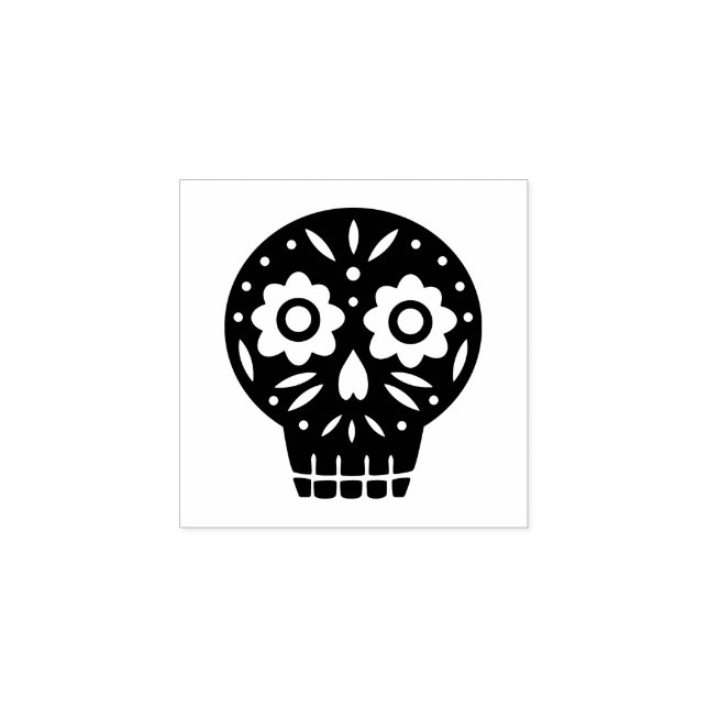 Sugar Skull Rubber Stamp (Imprint)