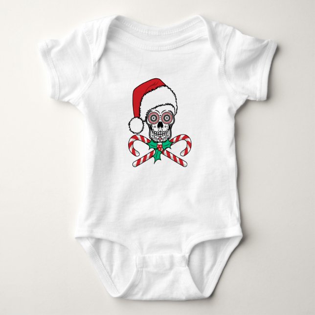 Sugar Skull Santa Baby Bodysuit (Front)