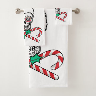 Sugar Skull Santa Bath Towel Set