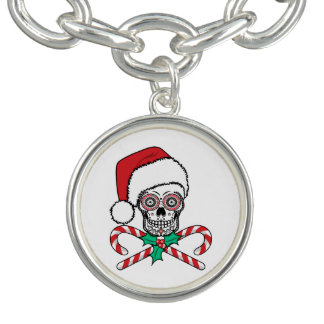 Sugar Skull Santa Bracelet