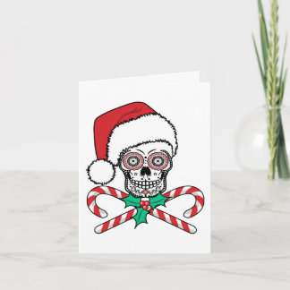 Sugar Skull Santa Card