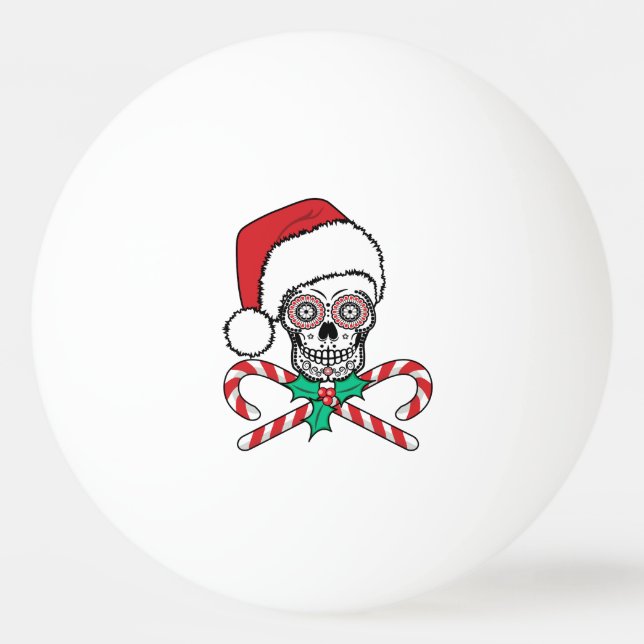 Sugar Skull Santa Ping Pong Balls (Front)