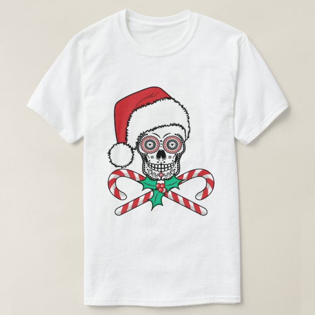 Sugar Skull Santa T-Shirt (Design Front)