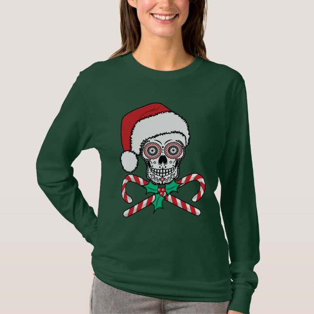 Sugar Skull Santa T-Shirt (Front)